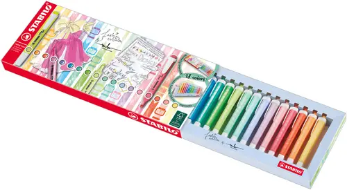 swing cool Deskset marcador permanente Azul, Verde, Naranja, Pastel, Rosa, Rojo, Amarillo 18 pieza(s) - Imagen 2