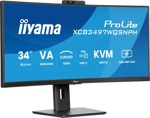 ProLite XCB3497WQSNPH-B1 pantalla para PC 86,4 cm (34") 3440 x 1440 Pixeles UltraWide Quad HD LED Negro - Imagen 2
