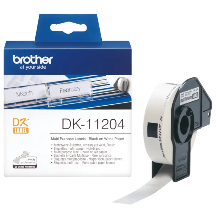 DK-11204 cinta para impresora de etiquetas Negro sobre blanco