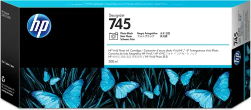Cartucho de tinta DesignJet 745 negro fotográfico de 300 ml - Imagen 1