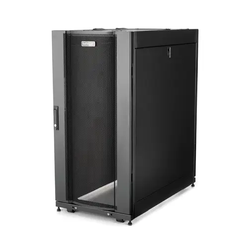 Armario Rack para Servidores 25U 19" 4 Columnas - Rack de Servidores con Cerradura y Seguro - Rack con Ruedas y Carriles de Montaje Ajustables para Equipo de Red - Imagen 1