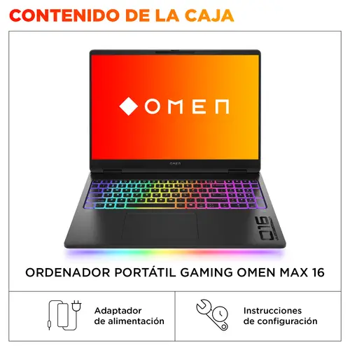 OMEN MAX Gaming Laptop 16-ah0039ns Intel Core Ultra 9 275HX Portátil 40,6 cm (16") WQXGA 32 GB DDR5-SDRAM NVIDIA GeForce RTX 5070 Ti Wi-Fi 7 (802.11be) FreeDOS AI PC Negro - Imagen 4