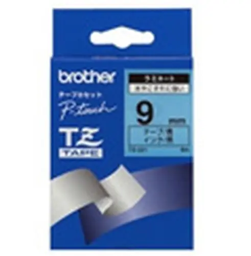 Gloss Laminated Tape - 9mm, Black/Blue cinta para impresora de etiquetas TZ - Imagen 1