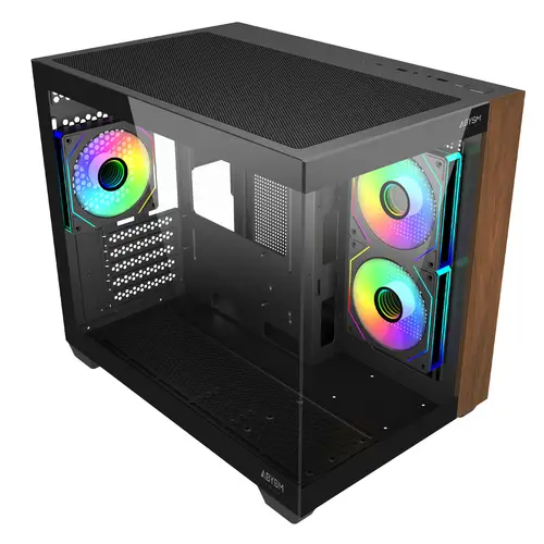 Caja M-ATX Danube Sava Nature 285C Black - Imagen 4