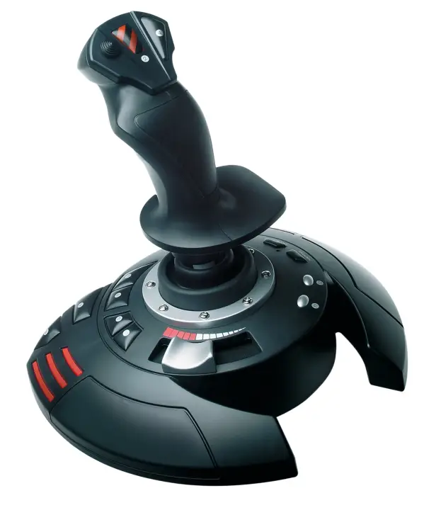 T.Flight Stick X Negro, Rojo, Plata USB Palanca de mando Analógico PC, Playstation 3