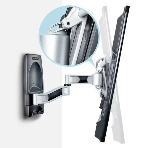 Soporte de Montaje Articulado de Pared para Televisores - Soporte VESA de Pared - Soporta TV Plano o Curvos de 65" o 45kg - Perfil Bajo Retraible - de Esquina - Imagen 7