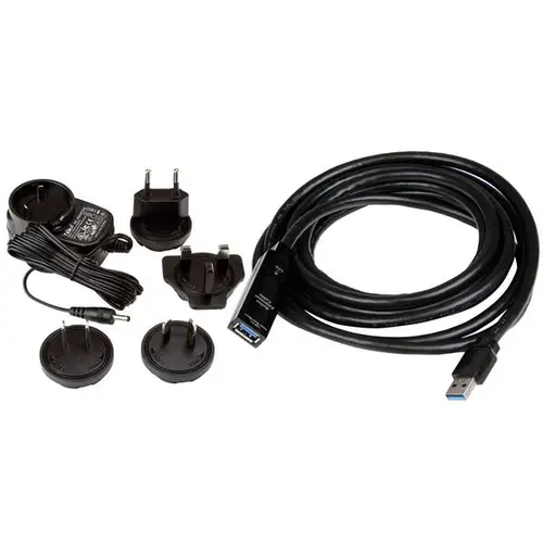 Cable Extensor Alargador USB 3.0 SuperSpeed Activo de 3m - USB A Macho a Hembra - Negro - Imagen 4