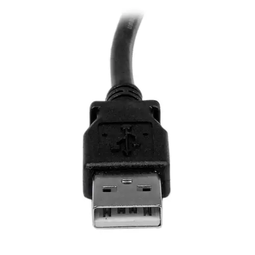 Cable Adaptador USB 1m para Impresora Acodado - 1x USB A Macho - 1x USB B Macho en Ángulo Derecho - Imagen 3