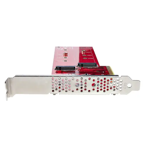 Tarjeta PCIe Adaptadora para 2 SSDs M.2, PCI Express x8 o x16 a NVMe Doble o SSDs M.2 AHCI, PCI Express 4.0, 7,8Gbps por Unidad con Bifurcación - Windows o Linux - Imagen 3