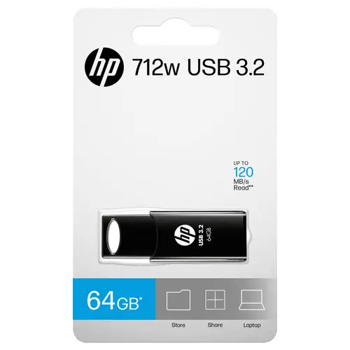 712w unidad flash USB 64 GB USB tipo A 3.2 Gen 1 (3.1 Gen 1) Negro - Imagen 5