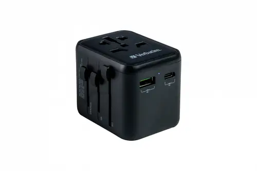 49544 adaptador de enchufe eléctrico Universal Negro - Imagen 5