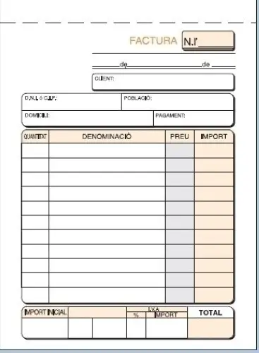 TALON. CAT. FACTURAS 8º NATU DUPLI LOAN