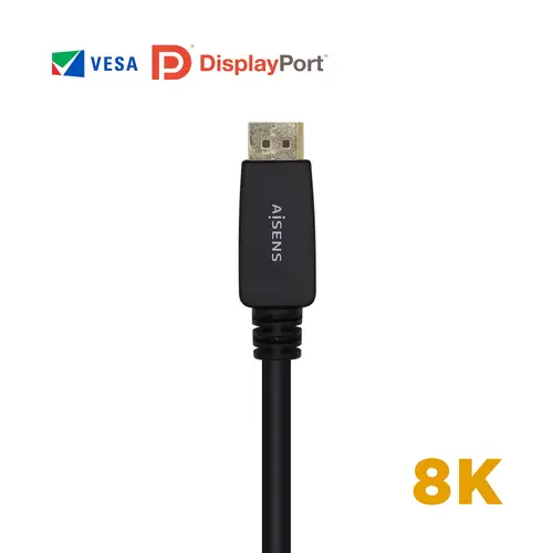 Cable Displayport Certificado V1.4 8k@60hz, DP/M-DP/M, Negro, 3.0m - Imagen 3