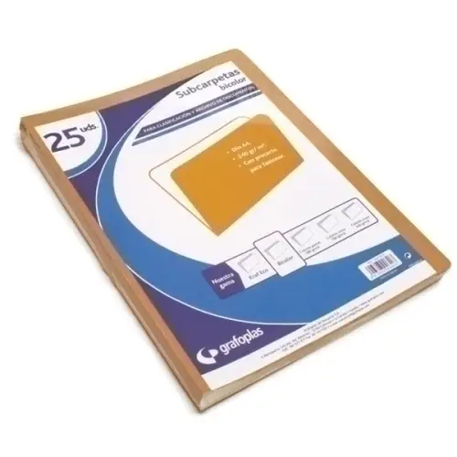 SUBCARP.GRAF.180g CART. BICOLOR A4 P/25 - Pack de 10 unidades