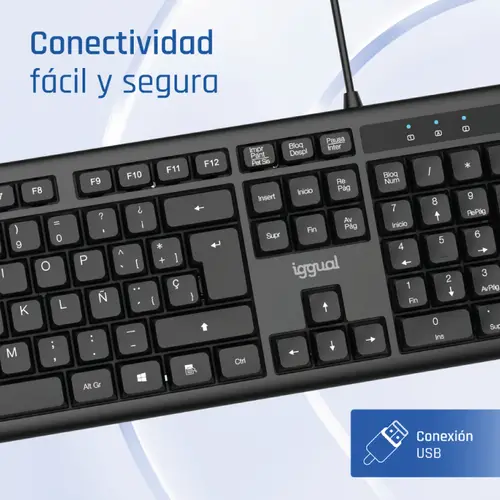 Teclado USB estándar CK-OFFICE-105T negro - Imagen 3