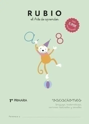 CUADERNO RUBIO A4 VACACIONES 1º PRIMARIA - Pack de 5 unidades - Imagen 1