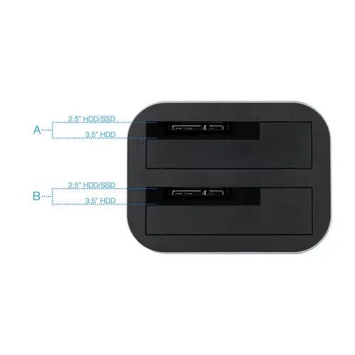 TQDS-805G base de conexión para disco duro USB 3.2 Gen 1 (3.1 Gen 1) Type-B Aluminio - Imagen 4