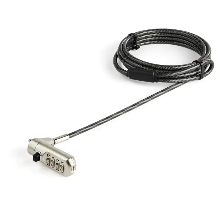 Cable de 2m de Seguridad para Ordenador Portátil - con Candado -..
