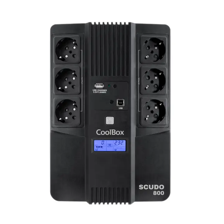 Scudo 3 LCD 800VA sistema de alimentación ininterrumpida (UPS) Línea interactiva 0,8 kVA 480 W 6 salidas AC