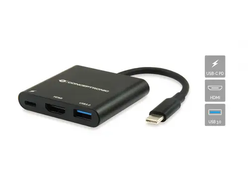 DONN01B base para portátil y replicador de puertos USB 3.2 Gen 1 (3.1 Gen 1) Type-C Negro - Imagen 6