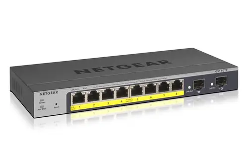 GS110TP Gestionado L2/L3/L4 Gigabit Ethernet (10/100/1000) Energía sobre Ethernet (PoE) Gris - Imagen 1