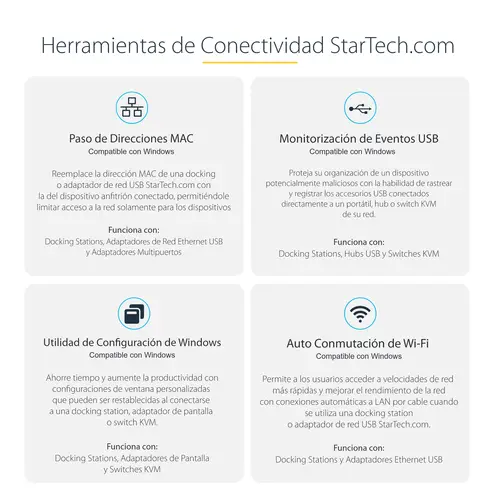 Adaptador Multipuertos USB C de Vídeo 4K a 60Hz, con Hub de 3 Puertos USB-A de 5Gbps, Entrega de Alimentación USB de 100W, Red Ethernet, SD/microSD, Cable de 30cm - Imagen 18