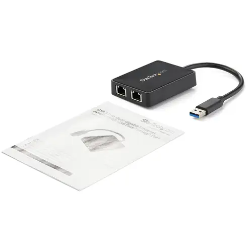 Adaptador Tarjeta de Red NIC Externa USB 3.0 2 Puertos Gigabit Ethernet RJ45 y Puerto USB - Imagen 6