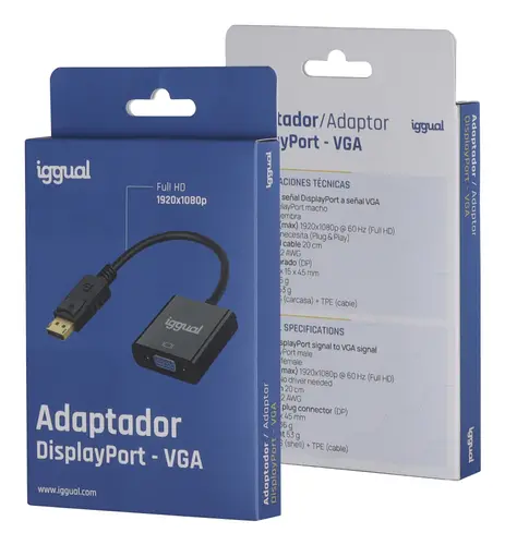 iggual Adaptador DisplayPort (M) a VGA (H) - Imagen 4