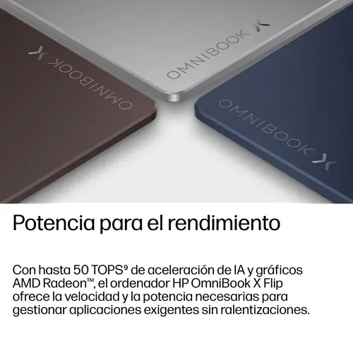 OmniBook X Flip 2-in-1 Laptop Next Gen AI 14-kc0005nsx Copilot+ PC AMD Ryzen AI 9 445 35,6 cm (14") Pantalla táctil 2K 32 GB LPDDR5x-SDRAM 1 TB SSD Wi-Fi 7 (802.11be) Windows 11 Home - Imagen 13
