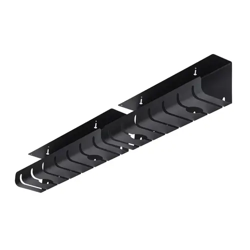 Paquete de 2 - Bandeja de Gestión de Cables para Debajo del Escritorio - Longitud de 53cm por Bandeja - Administrador de Cableado de Ranuras - Instalación por Tornillos - Negro - TAA - Imagen 5