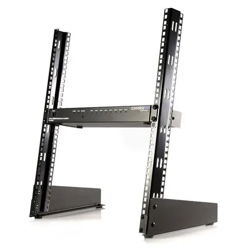 Rack Armario Bastidor Abierto de Escritorio Desktop Sobremesa de 2 Columnas 12U 0,5m Negro - Imagen 3