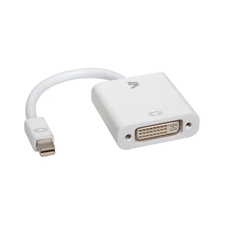 Adattatore video bianco da Mini DisplayPort maschio a DVI-D masch..