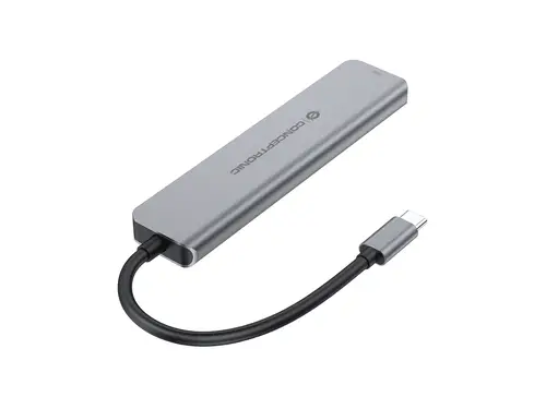 DONN33G base para portátil y replicador de puertos Alámbrico USB 3.2 Gen 1 (3.1 Gen 1) Type-C Plata - Imagen 2