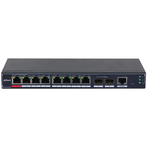 PoE SG4010P-2F Gestionado L2 Gigabit Ethernet (10/100/1000) Energía sobre Ethernet (PoE) Negro - Imagen 3