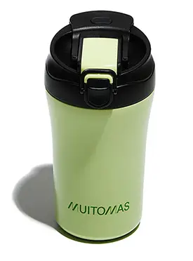 WBOTTLETH350GN taza de viaje 350 ml Negro, Verde Acero inoxidable