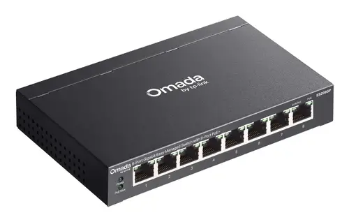Omada ES208GP switch Gestionado L2 Gigabit Ethernet (10/100/1000) Energía sobre Ethernet (PoE) DIN rail Negro - Imagen 4