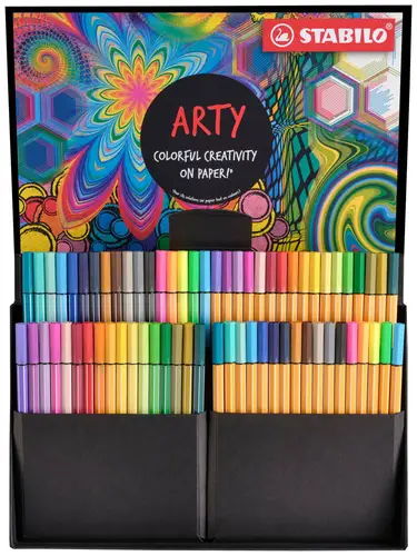 ARTY Creative Set rotulador Medio Azul, Coloretes, Carmín, Verde, Gris, Caqui, Lila, Cal, Ocre, Naranja, Púrpura, Turquesa, Violeta, Amarillo - Imagen 1
