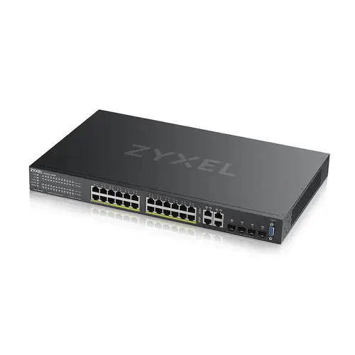GS2220-28HP-EU0101F switch Gestionado L2 Gigabit Ethernet (10/100/1000) Energía sobre Ethernet (PoE) Negro - Imagen 4