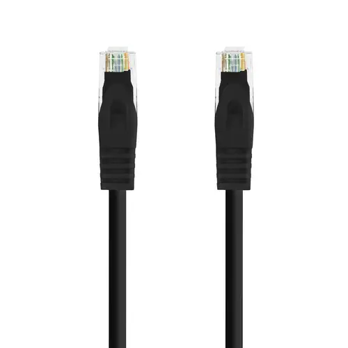 Cable de red latiguillo RJ45 LSZH Cat.6A UTP AWG24, Negro, 2.0m - Imagen 2