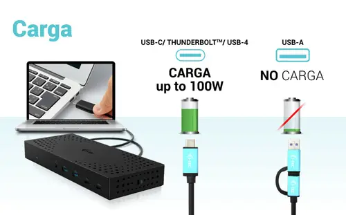 USB 3.0 / USB-C / Thunderbolt, 3x 4K Docking Station Gen 2 + Power Delivery 100W - Imagen 6