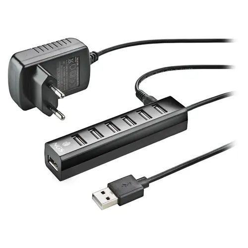 IHUB7 TINY USB 2.0 480 Mbit/s Negro - Imagen 1