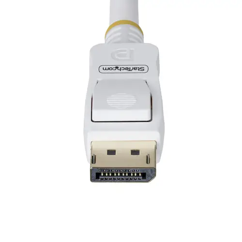 Cable DisplayPort 1.2 Certificado VESA Blanco de 1,8m - Cable DP 1.2 para Monitor - 4K 60Hz - 21,6Gbps - con Pestillo - Macho a Macho - Imagen 4