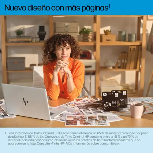 Paquete de 2 Cartuchos de Tinta Original 308 negra/tricolor - Imagen 6