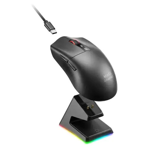 MMWELITE ratón Juego mano derecha Bluetooth Óptico 20000 DPI - Imagen 2