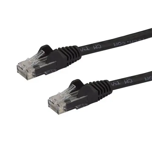 Cable de Red Ethernet Snagless Sin Enganches Cat 6 Cat6 Gigabit 1m - Negro - Imagen 1