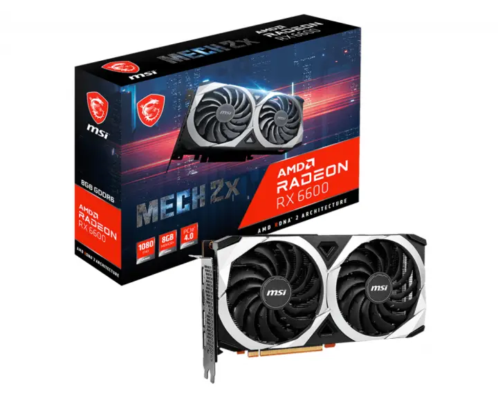 MECH RX 6600 2X 8G tarjeta gráfica AMD Radeon RX 6600 8 GB GDDR6
