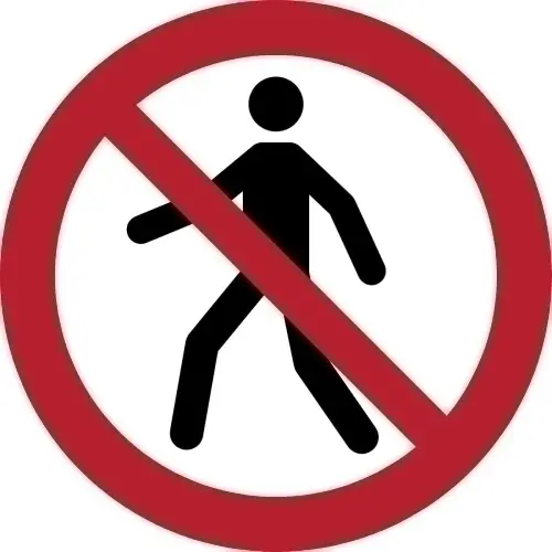 PICTOGRAMA  PROHIBIDO EL PASO  B/1