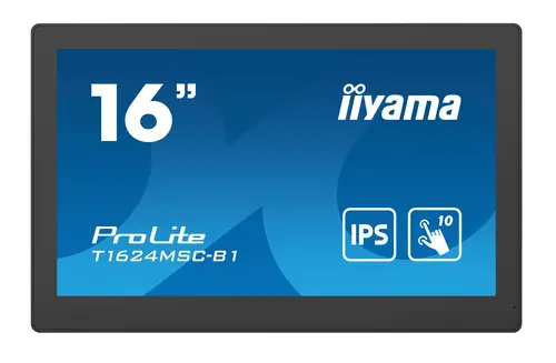 T1624MSC-B1 pantalla de señalización Panel plano interactivo 39,6 cm (15.6") LCD 450 cd / m² Full HD Negro Pantalla táctil 24/7 - Imagen 1