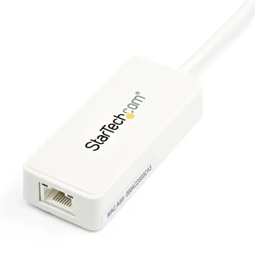 Adaptador Tarjeta de Red NIC Externa USB 3.0 de 1 Puerto Gigabit Ethernet RJ45 y Puerto USB - Blanco - Imagen 3