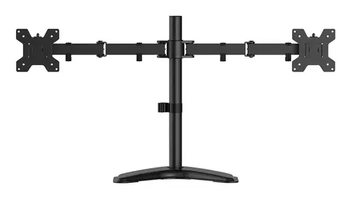 Soporte de mesa con peana eco giratorio e inclinable para monitor/TV 10kg (3 Pivotes, 2 Brazos) de 17-32, Negro - Imagen 2